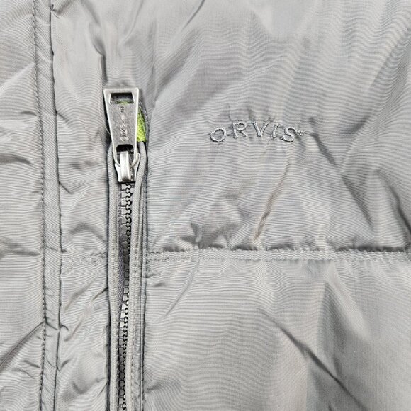 Mens Orvis size L Large Nylon Duck Down Outdoor Puffer Vest - Picture 7 of 10